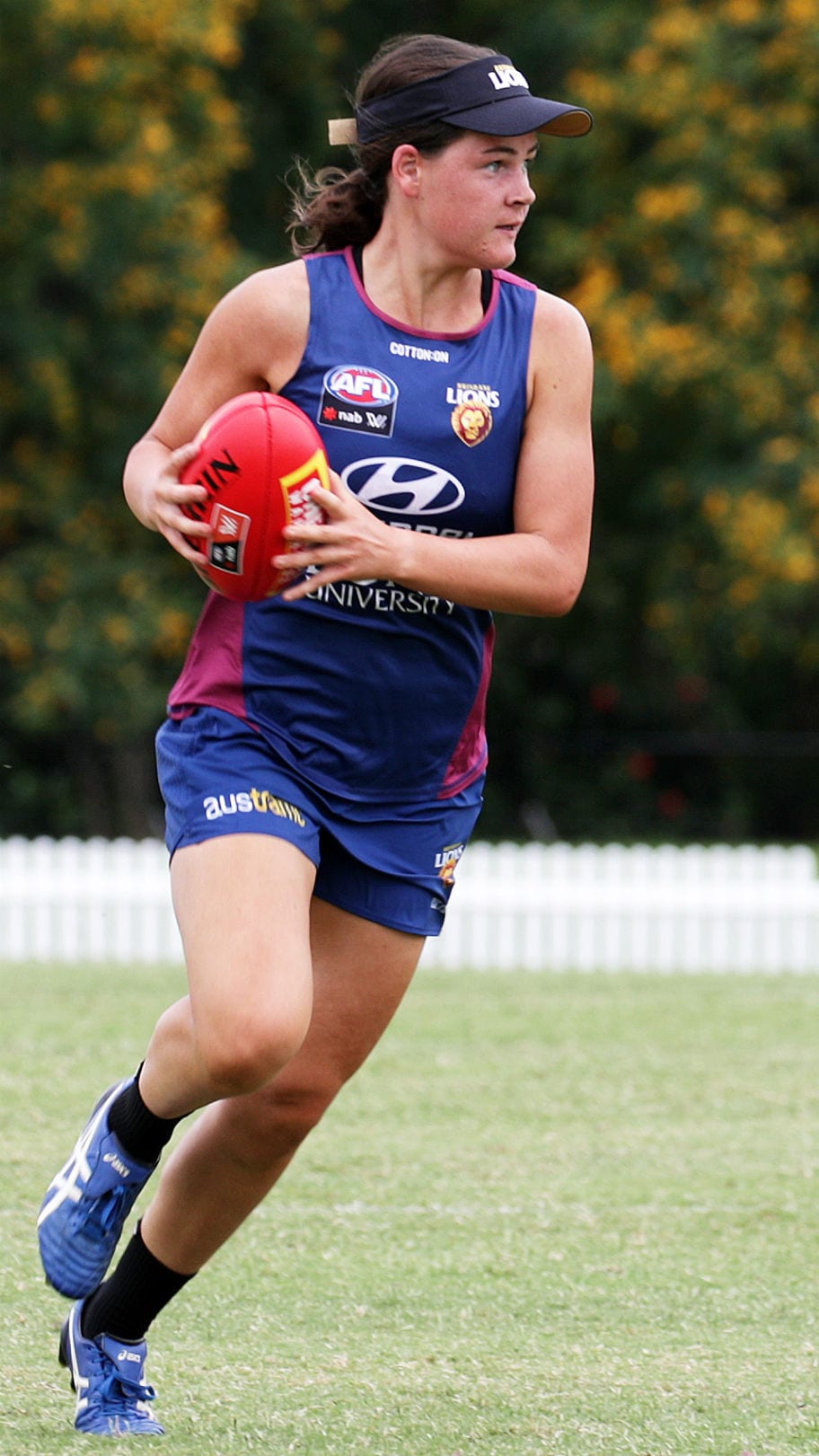 sophie lions 922.jpg Sophie Conway in action at Lions training. Picture: David Layden - AFLW Draft,AFL